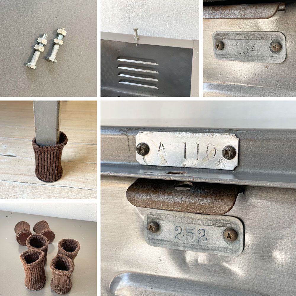 WORLEY＆CO社 6ドロワーズチェスト スチールロッカー キャビネット 工業系 インダストリアルデザイン USビンテージ 店舗什器 ★