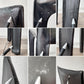 カッシーナ Cassina キャブチェア 412 CAB CHAIR アームレス 本革 ブラック マリオ・ベリーニ MoMA イタリアンモダン 定価￥385,000- ◇