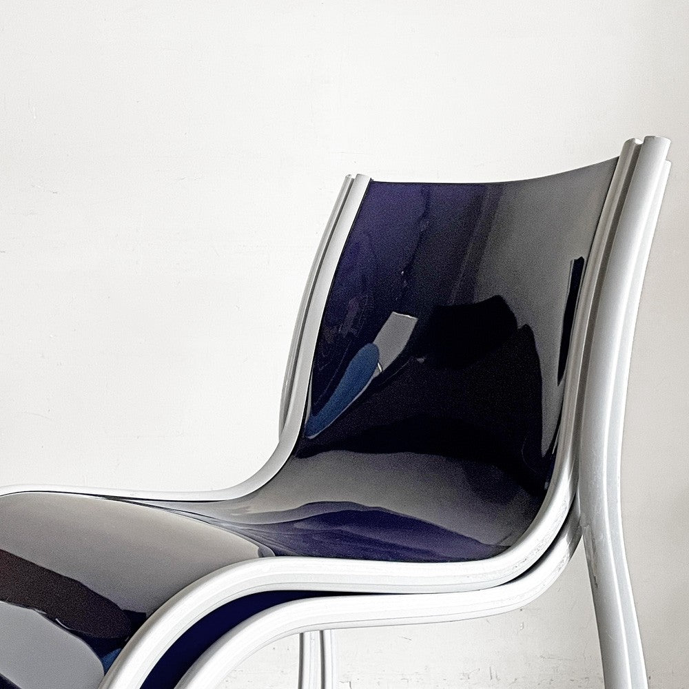 カルテル Kartell FPE chair スタッキングチェア ダイニングチェア 2脚セット アルミ ポリプロピレン ブルー ロンアラッド イタリアモダン 廃番 B ■