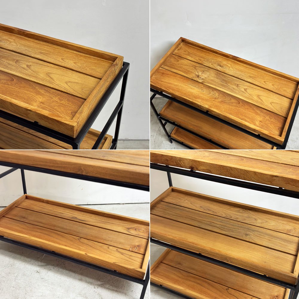 イデー IDEE ジャティ トゥア シェルフ JATI TUA SHELF オールドチーク無塗装 スチールフレーム ●
