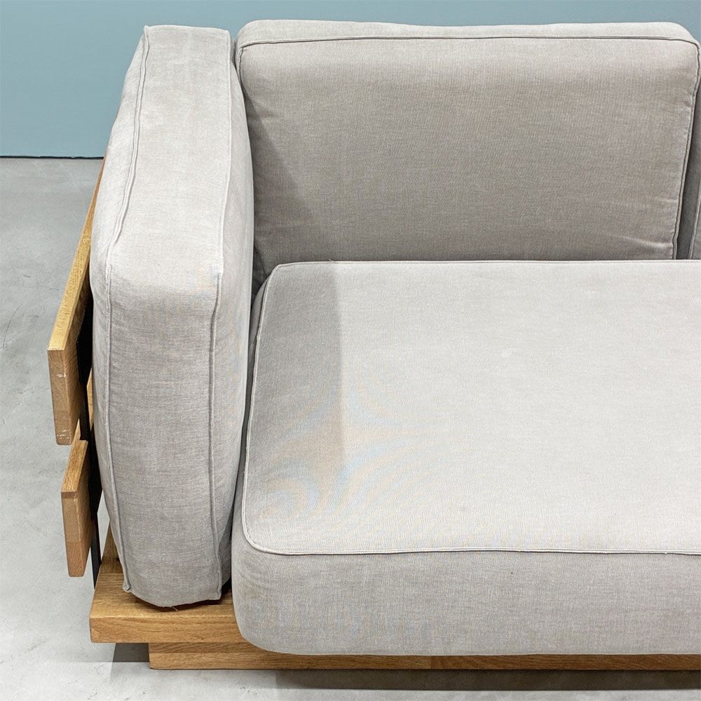 モモナチュラル Momo Natural エヌボックス ソファ N.BOX SOFA 2.5P ONE ARM オーク材 片アーム ローソファ ◎