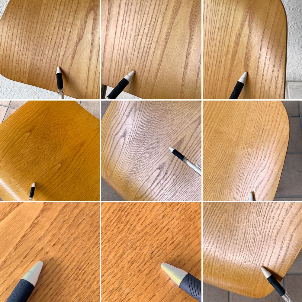 ハーマンミラー Herman Miller プライウッドダイニングチェア DCM アッシュ材 メタルレッグ C&R イームズ ◇