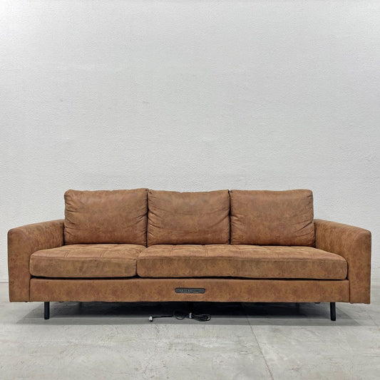 ジャーナルスタンダードファニチャー j.s.F ピーエスエフ カウチソファ PSF COUCH SOFA W210cm 3人掛けソファ オットマン レザー調 コンセント付属 参考価格165,000円 〓