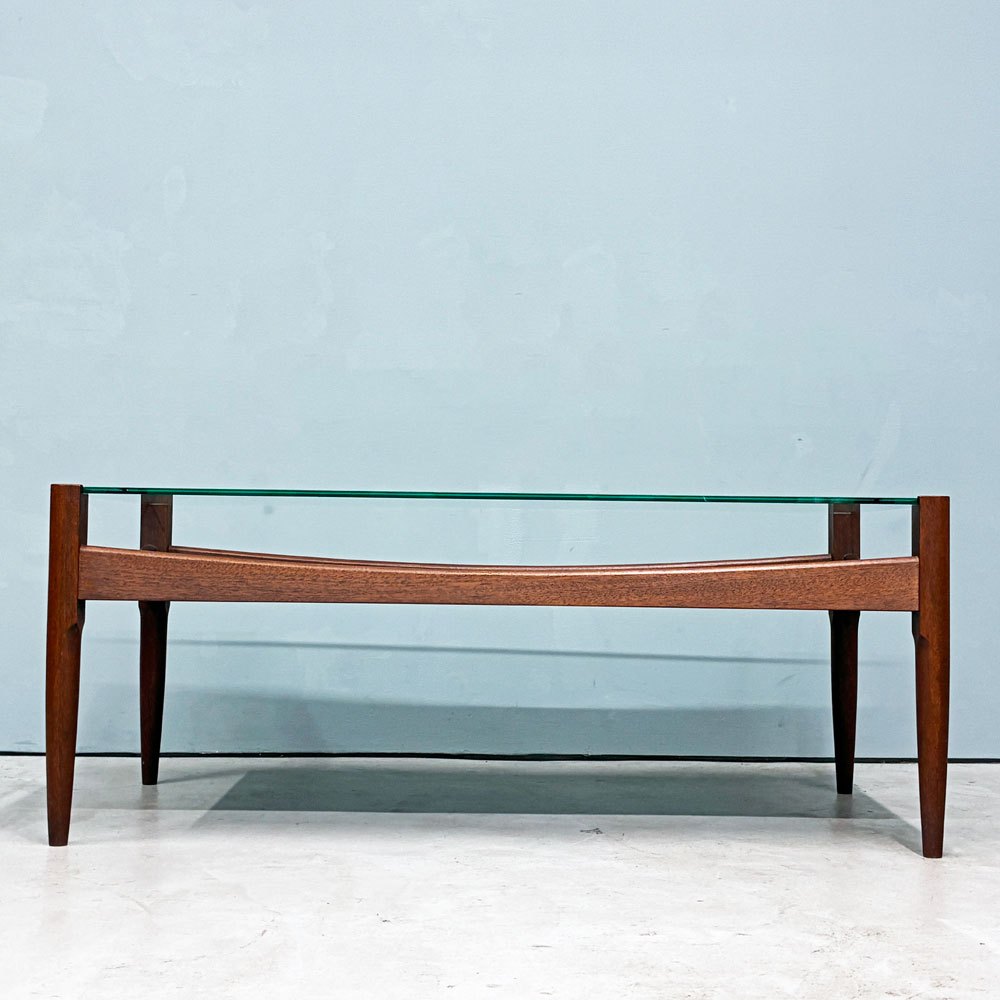 ハイクオリジナルファニチャー HIKE Original furniture ガラスソファテーブル Glass sofa table ウォールナット材 W100cm ◎