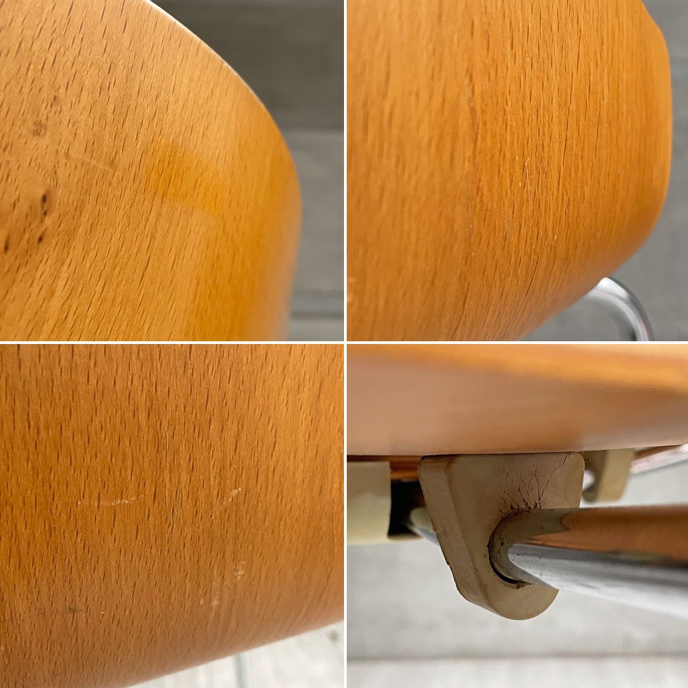 フリッツハンセン Fritz Hansen 3101 アントチェア 4本脚 ナチュラルビーチ材 ラッカー仕上げ アルネ・ヤコブセン 北欧家具 D ♪