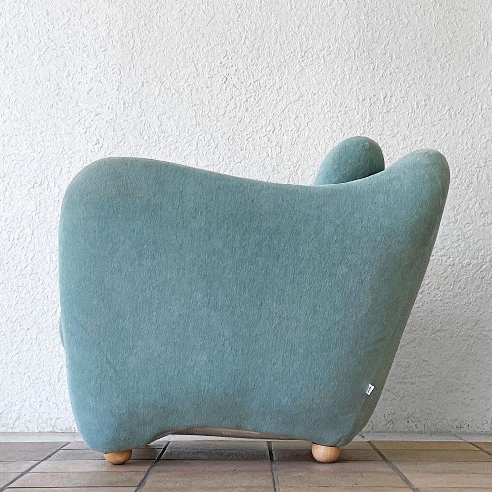イデー IDEE ミニミラーアームチェア MINI MILLER ARM CHAIR パーソナルチェア シングルソファ ファブリック ブルーグレー ◇
