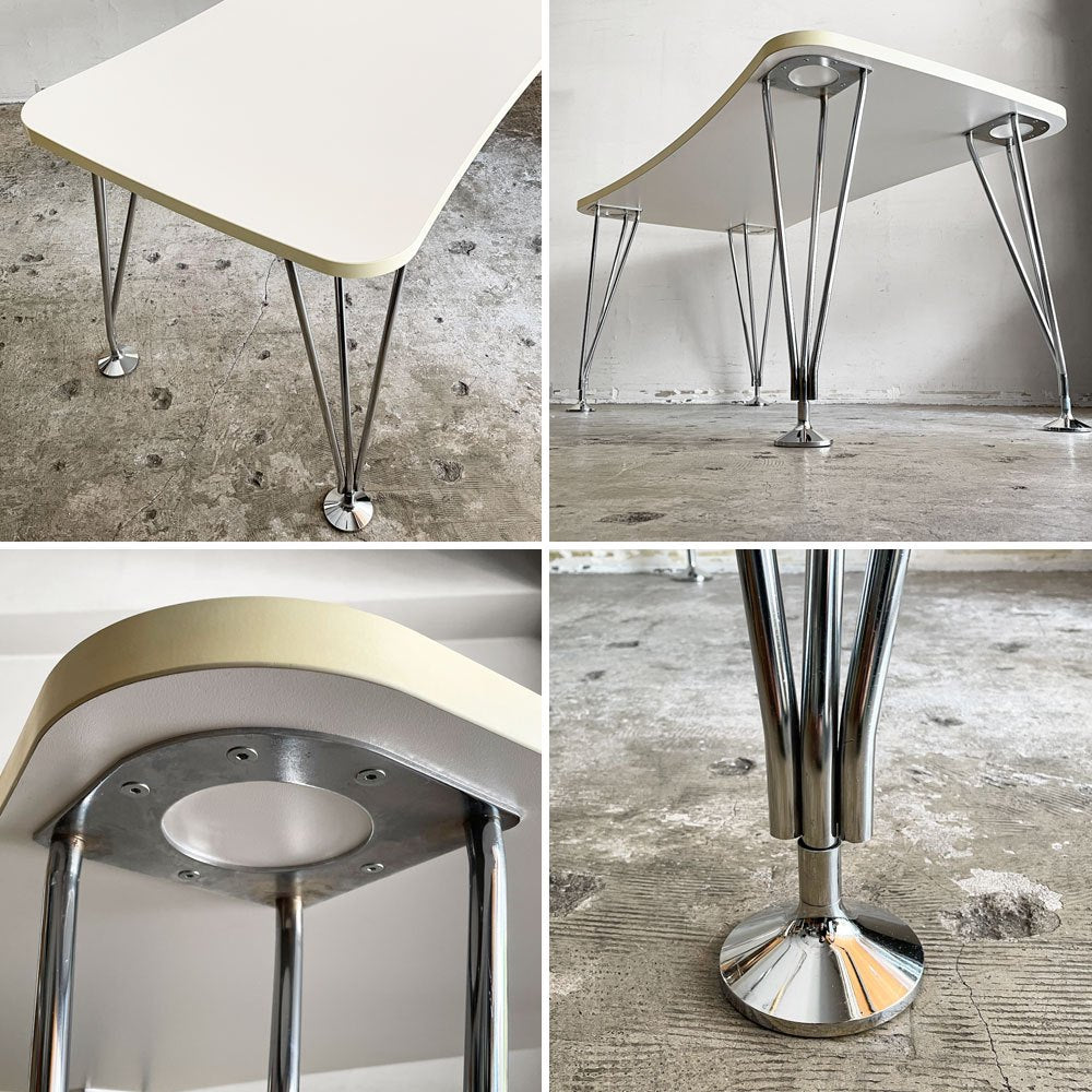 カルテル Kartell マックステーブル MAX TABLE ホワイト ミーティングテーブル 固定脚 フェルーチョ・ラヴィアーニ 定価￥242,700- ■