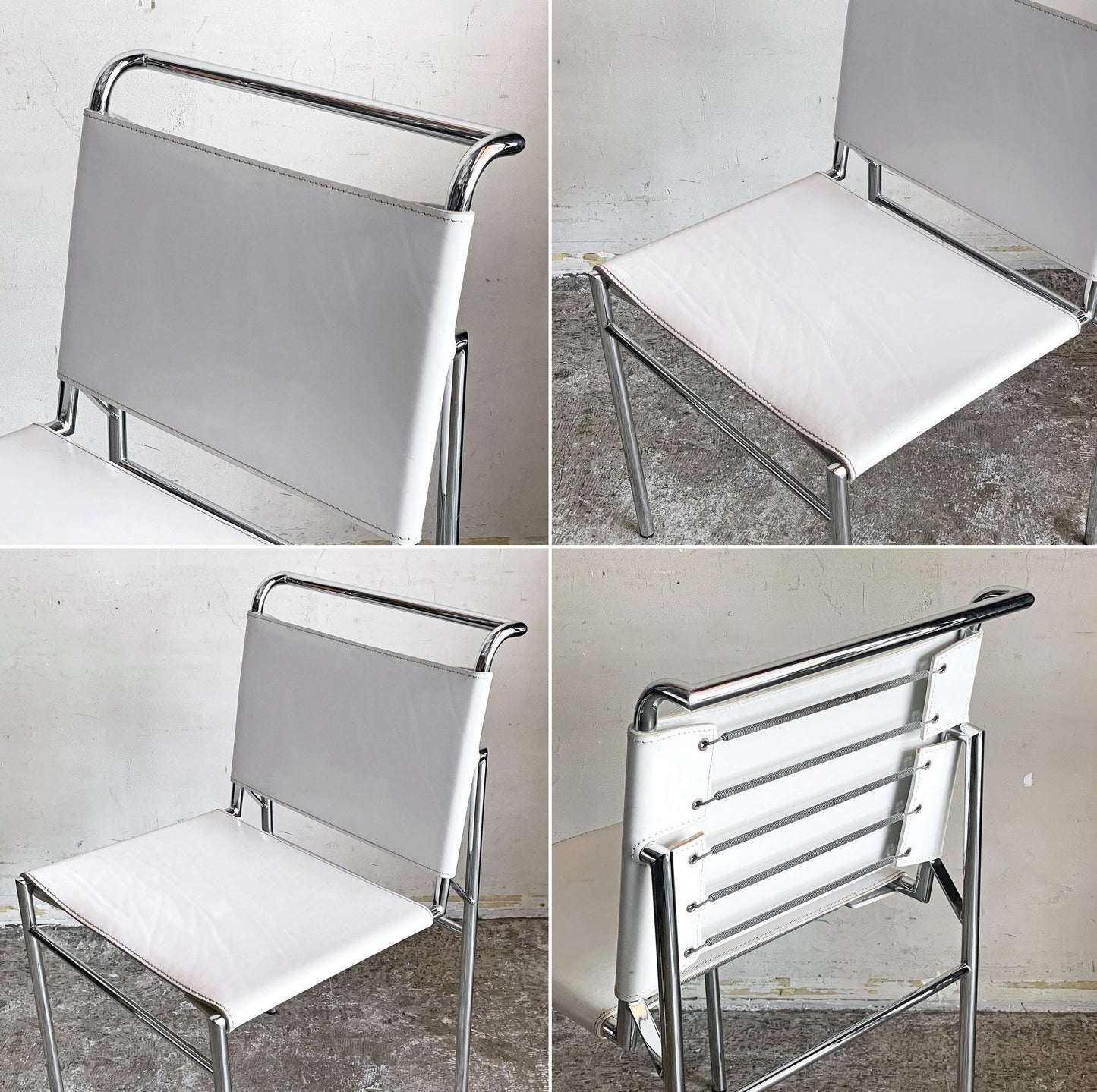 スティールライン Steel Line ロクエブリューン ROQUEBRUNE ダイニングチェア アイリーン・グレイ Eileen Gray モダンデザイン リプロダクト品 A ■