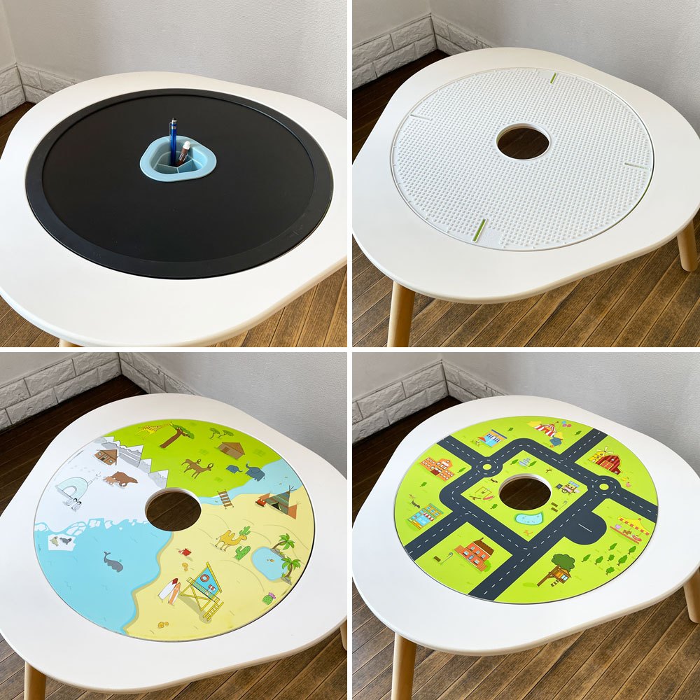 ストッケ STOKKE ミューテーブル Mu Table ホワイト キッズテーブル オプション多数 ノルウェー 北欧家具 合計定価：￥53,570- ◎