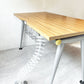 ハーマンミラー Herman Miller アバックエンバイロメンツ ABAK ミーティングテーブル デスク ワークテーブル W140cm オークカラー ケーブルスパイン付き ティム・ウォレス ★