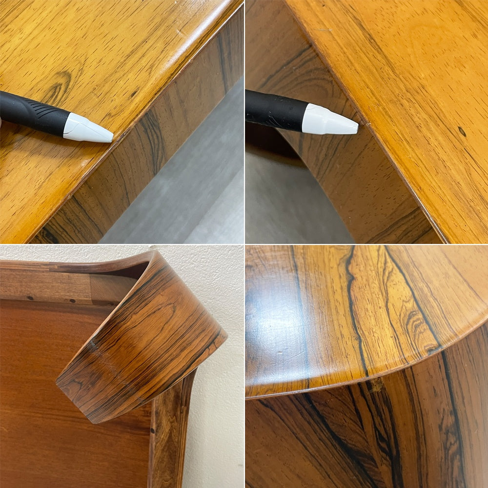 天童木工 TENDO ブラジリアンローズウッド材 座卓 ローテーブル W140cm 剣持勇 グッドデザイン賞受賞 ジャパニーズモダン 希少 ●