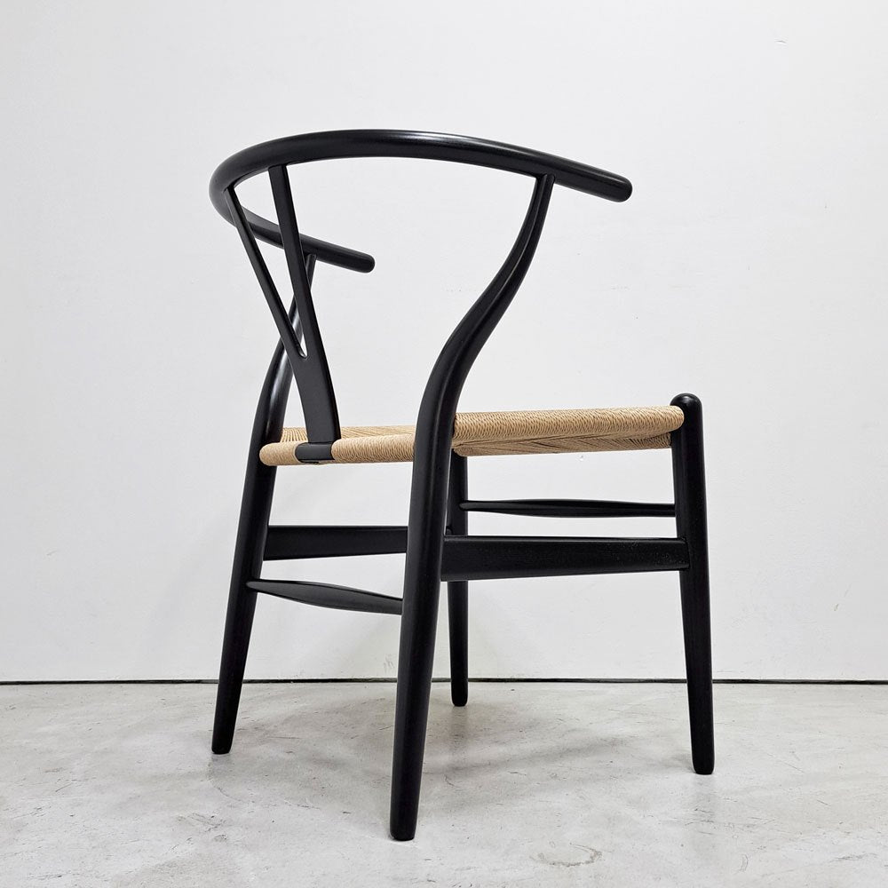 カールハンセン&サン Carl Hansen&Son CH24 Yチェア ブラックラッカー × ナチュラルペーパーコード ビーチ材 ハンス J. ウェグナー 北欧 デンマーク フルリペア品 ●