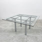 ノル Knoll アンドレ Andre Square Glass Table ダイニングテーブル ガラストップ  スクエア Tobia Scarpa モダンデザイン 〓