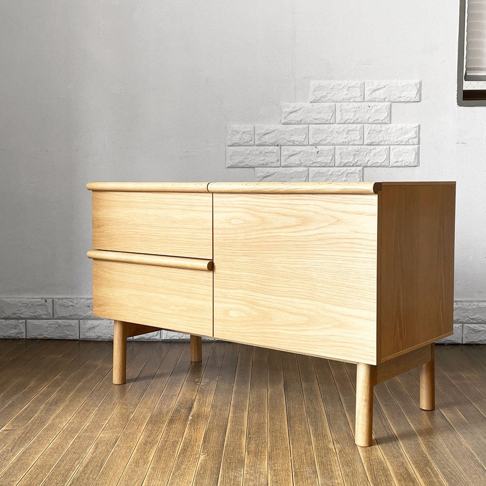 イデー IDEE スティルト サイドボード S STILT SIDEBOARD S ナチュラル テレビボード オーク材 アジャスター付 マリナ・ボーティエ 定価￥79,900- ◎