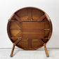 ネイサンファニチャー NATHAN Furniture チーク材 エクステンション ダイニングテーブル 伸長式 ラウンド W122cm 英国家具 UKビンテージ ●