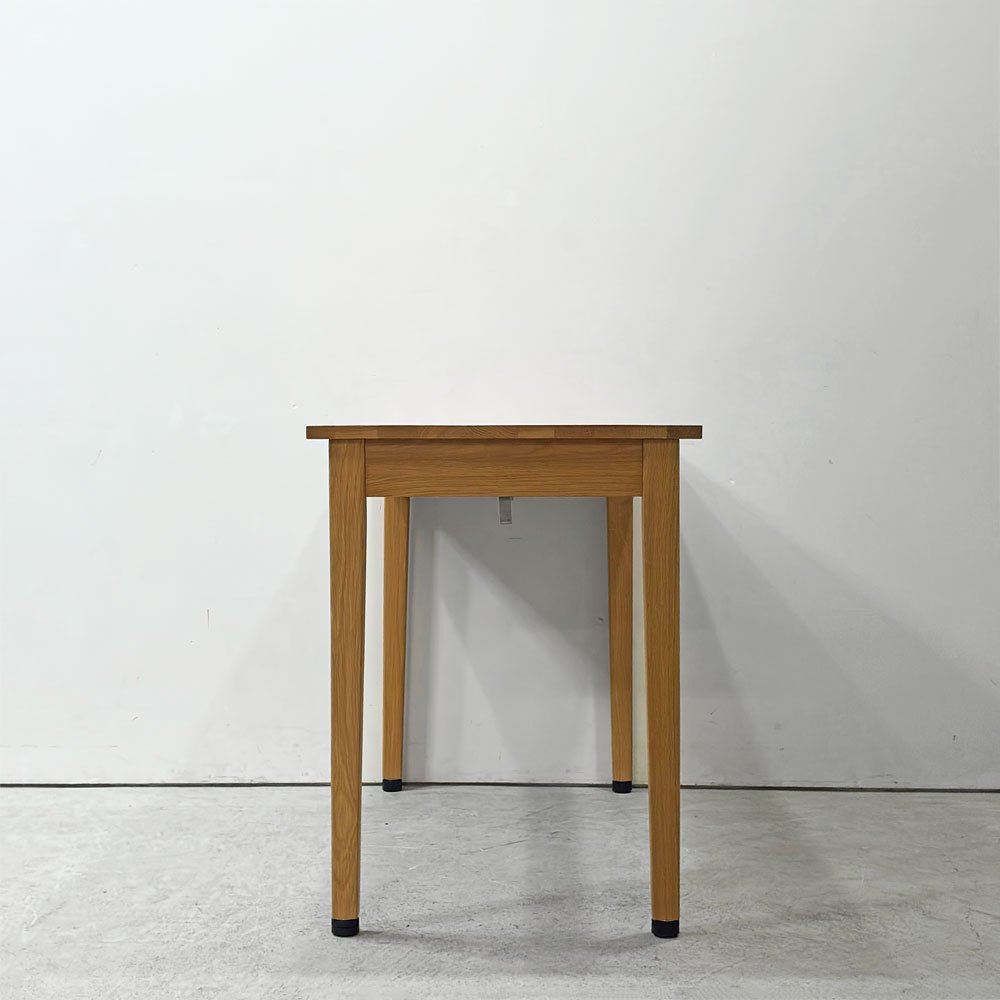無印良品 MUJI オーク無垢材 パーソナルデスク ワークデスク 事務机 2ドロワー 抽斗付き W110cm ナチュラルデザイン ●
