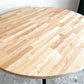 かなでもの KANADEMONO ザ・カフェテーブル THE CAFE TABLE Black Steel 4pin ラウンド ラバーウッド材 ナチュラル Φ90cm ■