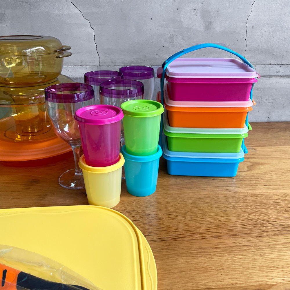 タッパーウェア Tupperware キッチンツール 保存容器 食器等 バラエティセット まとめ売り 計19個 アメリカ ♪