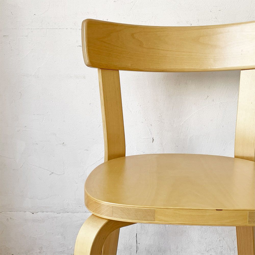 アルテック artek チェア69 Chair69 ダイニングチェア ナチュラルラッカー アルヴァ・アアルト Alva Aalto フィンランド 北欧家具 B ★