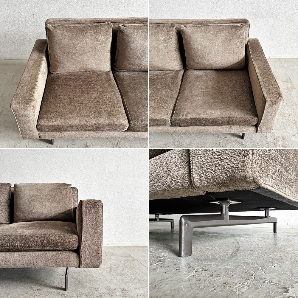 ミノッティ Minotti シャーマン Sherman 2シーターソファ 2人掛け カバーリングファブリック モスグリーン系 ロドルフォ・ドルドーニ イタリア 廃番 〓