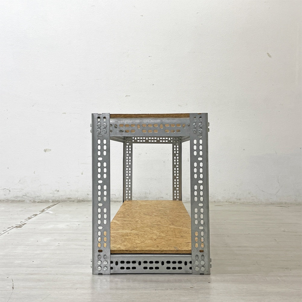 リオン LYON アングルシェルフ SLOTTED ANGLE SHELF 2段 AVボード インダストリアルデザイン P.F.S取扱い ●
