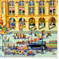 ヒロ ヤマガタ 山形博導 サン・ラザール駅 シルクスクリーン 225/295 額装品 111×113cm 限定品 版画 絵画 フランス パリ 1986年 ◎