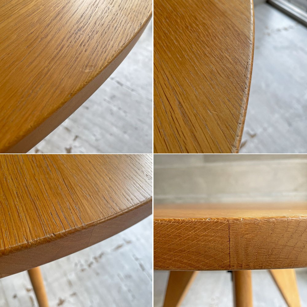 ヴィトラ vitra ゲリドン Gueridon ダイニングテーブル ラウンド ナチュラルオーク 無垢材 Φ105cm ジャン・プルーヴェ 定価￥399,300- ♪