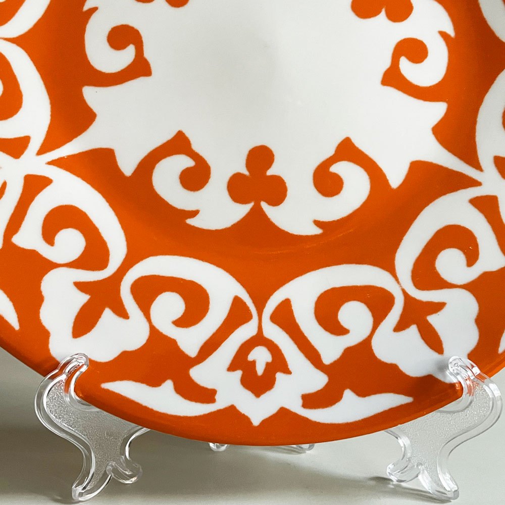 ツェツェアソシエ Tse＆Tse associees お腹ペコペコのお皿たち les affamés 大皿プレート オレンジ ウズベキスタン模様 フランス パリ 廃番 ♪