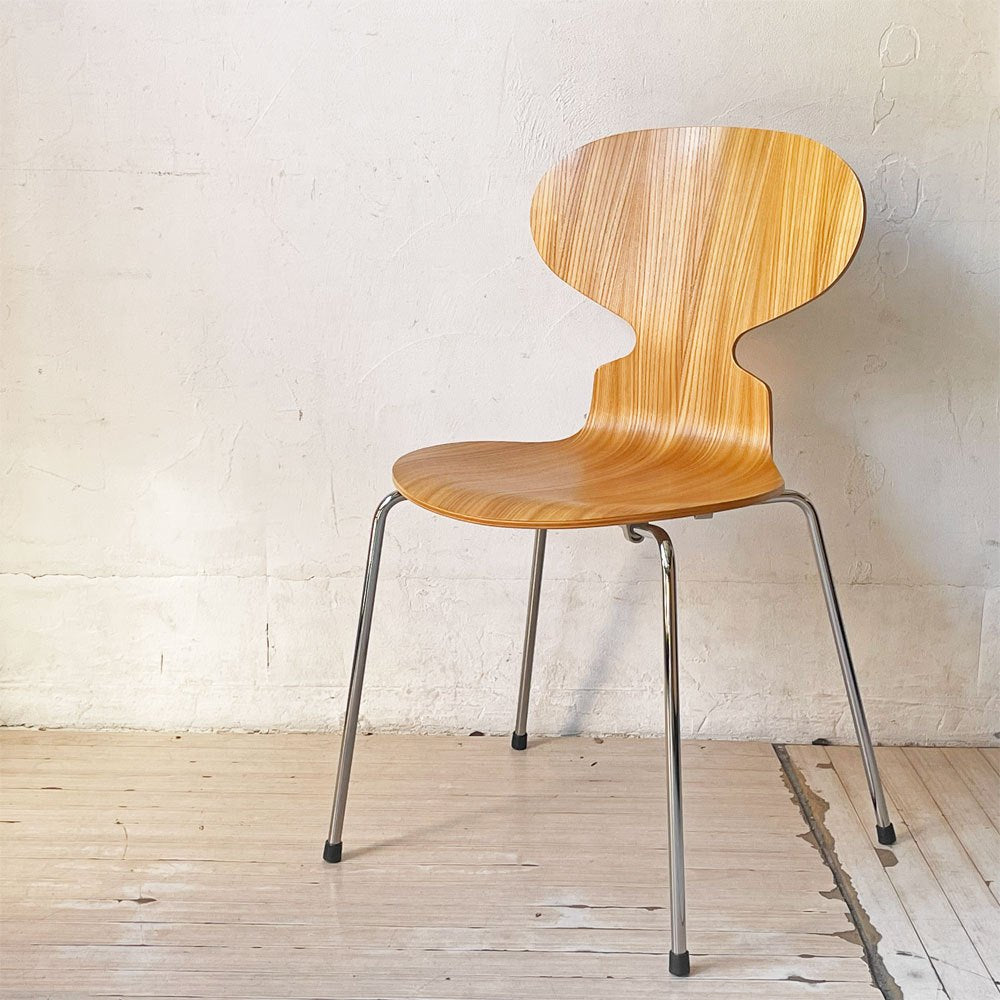 フリッツハンセン Fritz Hansen アントチェア ANT CHAIR アリンコチェア エルム材 4本脚 アルネ・ヤコブセン デンマーク 北欧家具 2013年製 ★
