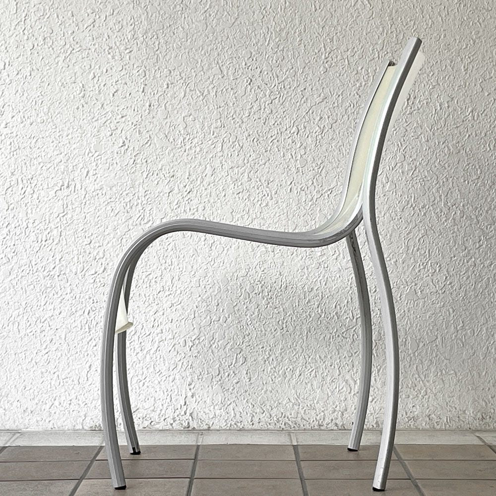 カルテル Kartell FPE chair スタッキングチェア ダイニングチェア アルミ ポリプロピレン ホワイト ロンアラッド イタリアモダン 廃番 ◇