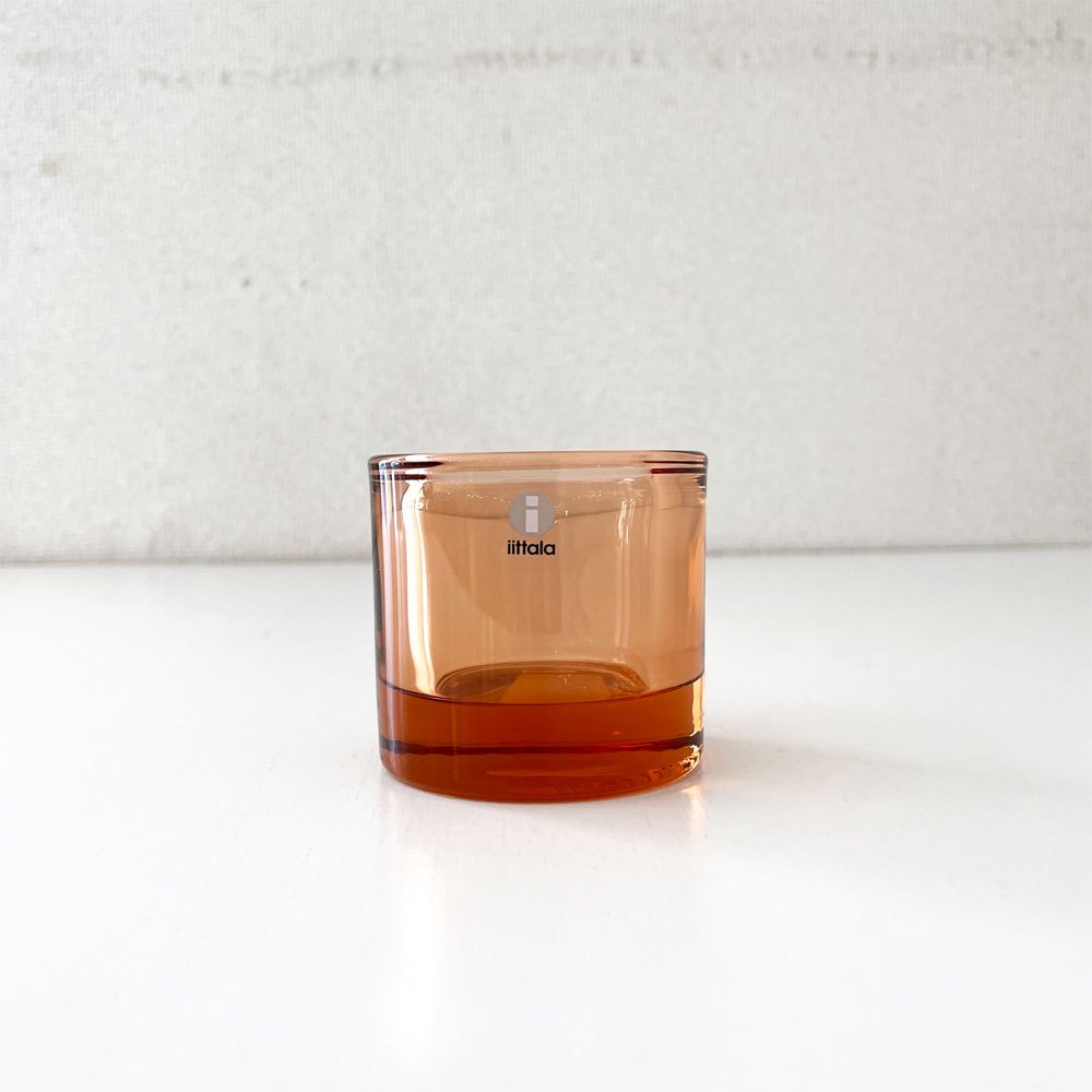 イッタラ iittala マリメッコ marimekko キビ kivi キャンドルホルダー サーモンピンク 60mm 箱付 ヘイッキ・オルヴォラ フィンランド 廃番カラー ◎