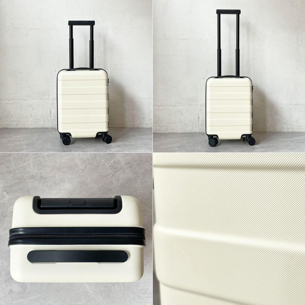 無印良品 MUJI ハードキャリーケース 20L ホワイト キャスターロック 機内持込可 鍵欠損 シンプルデザイン★