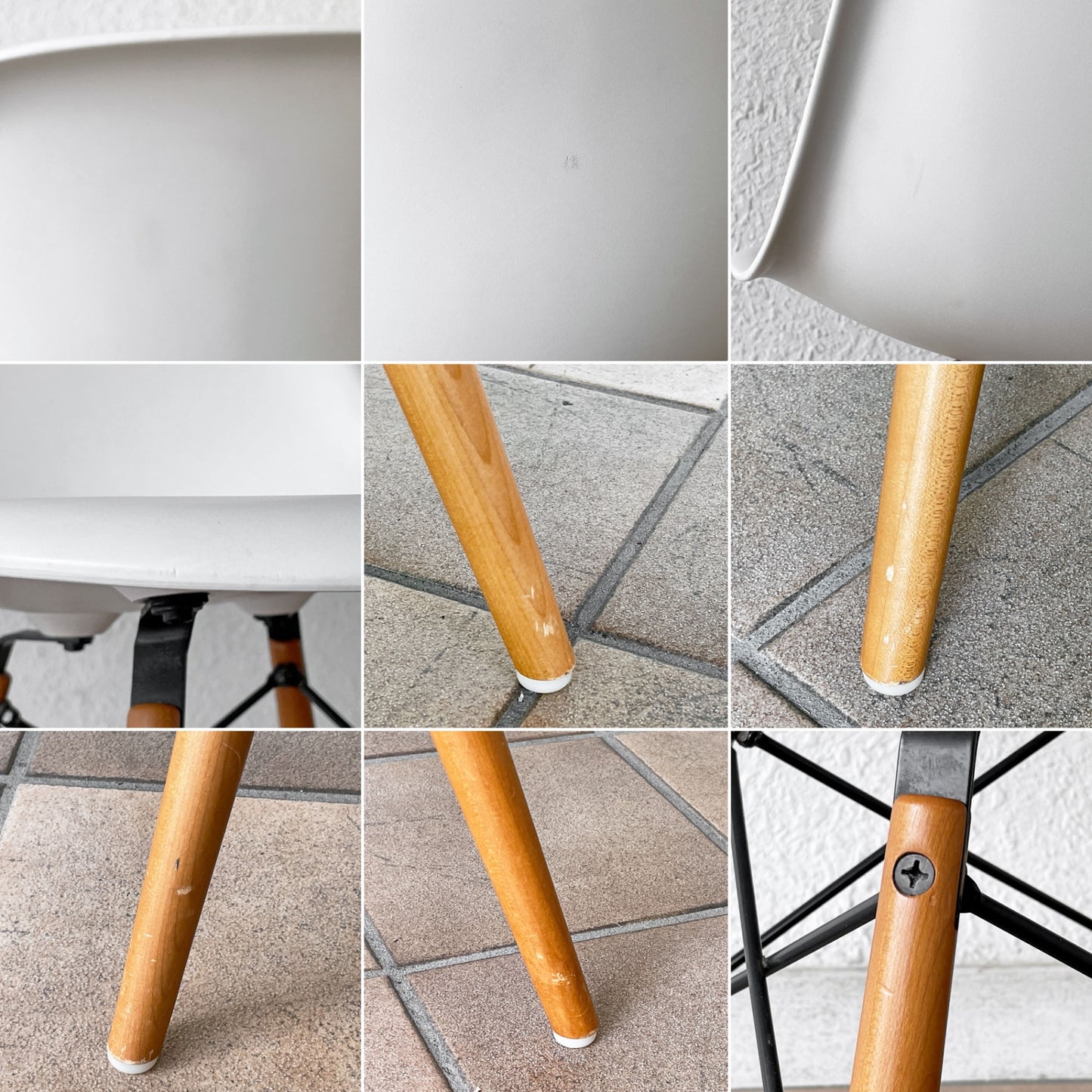 ヴィトラ vitra サイドシェルチェア ポリプロピレン製 ホワイト ドゥエルレッグ DSW C&R イームズ ミッドセンチュリー ◇