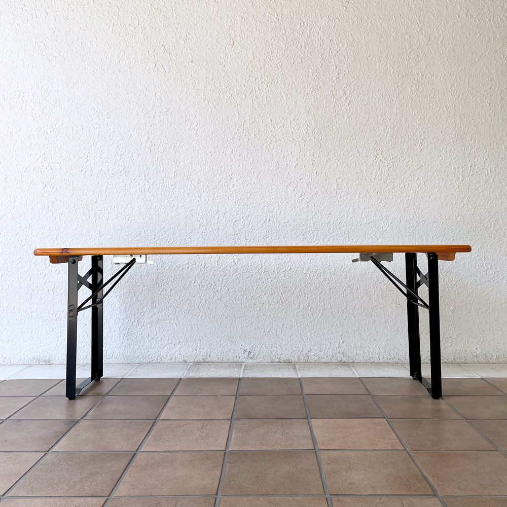 ダルトン DULTON ビアベンチ BEER BENCH 130 フォールディング 折り畳み モミ材 アジャスター付き ◇