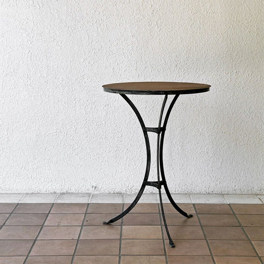 ビンテージ vintage アイアン ガーデンテーブル カフェテーブル Φ52cm フレンチスタイル クラシカルデザイン ◇