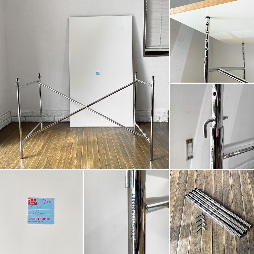 リチャードランパート RICHARD LAMPERT アイアーマン テーブル デスク クロームフレーム W140cm エゴン・アイアーマン ドイツ 定価：￥258,500- ◎