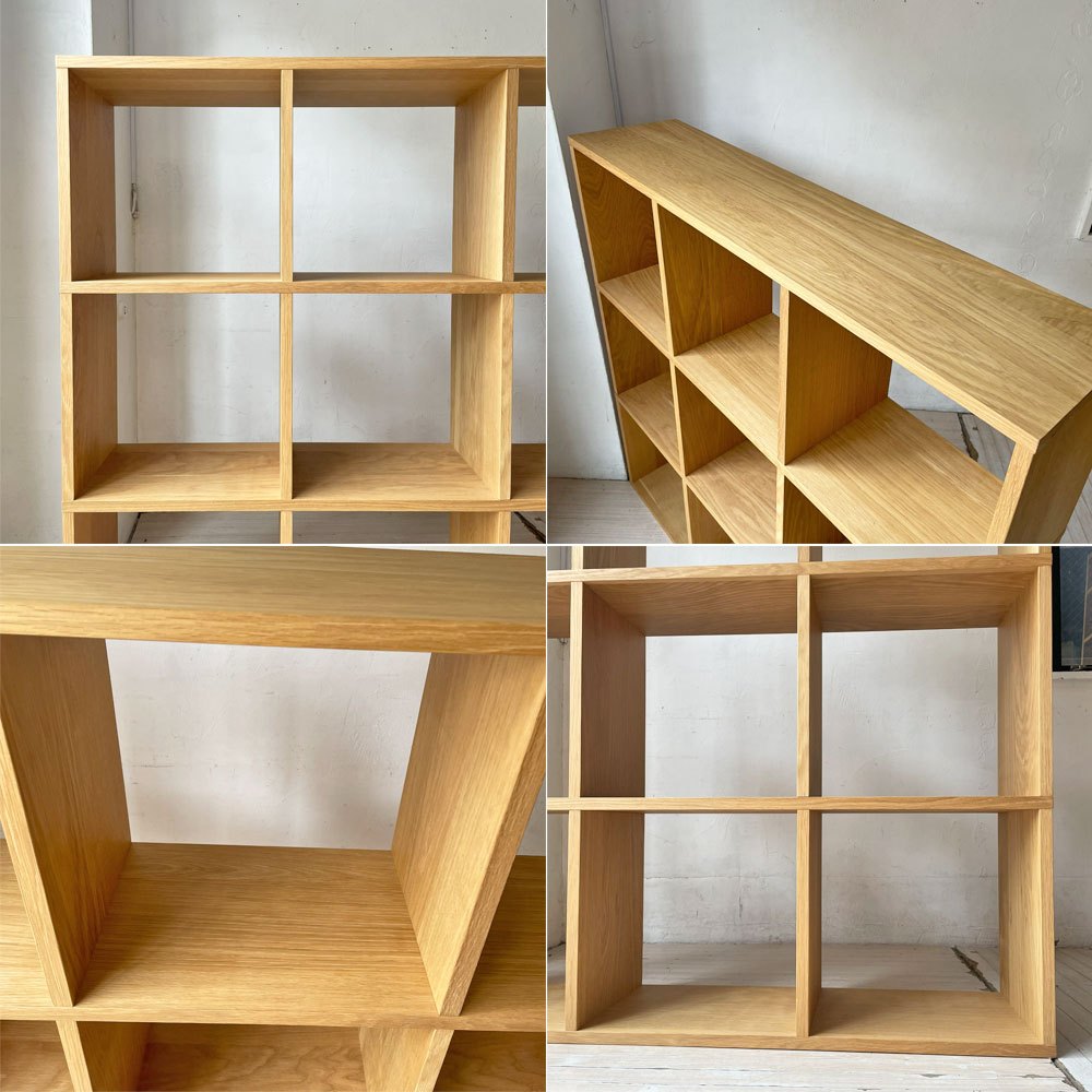 無印良品 MUJI スタッキングシェルフ オープンシェルフ ディスプレイラック 3段3列 オーク材 ナチュラル 参考定価39,900- ★