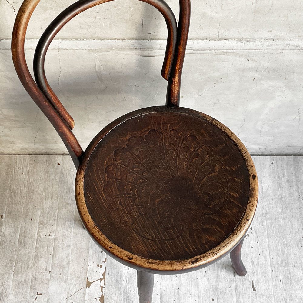 トーネット THONET No.14 ダイニングチェア ラウンドバック ベントウッドチェア 曲木 チェコ製 ビンテージ ♪