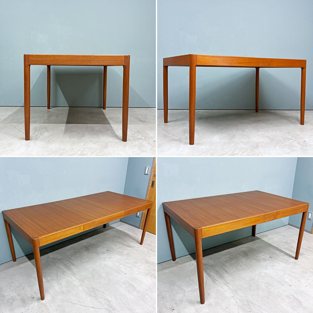 青林製作所 ティファニー Tiffany エクステンション ダイニングテーブル チーク材 伸長式 W130-180×D85cm 阿久津宏 ジャパンビンテージ ◎