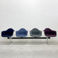 ハーマンミラー Herman Miller ビンテージ エアポートベンチ タンデムシート 4連 アームシェル 2nd ファブリック 新品張替え済 イームズ 希少 ネイビー・ブルーグレー・グレー・パープル C〓