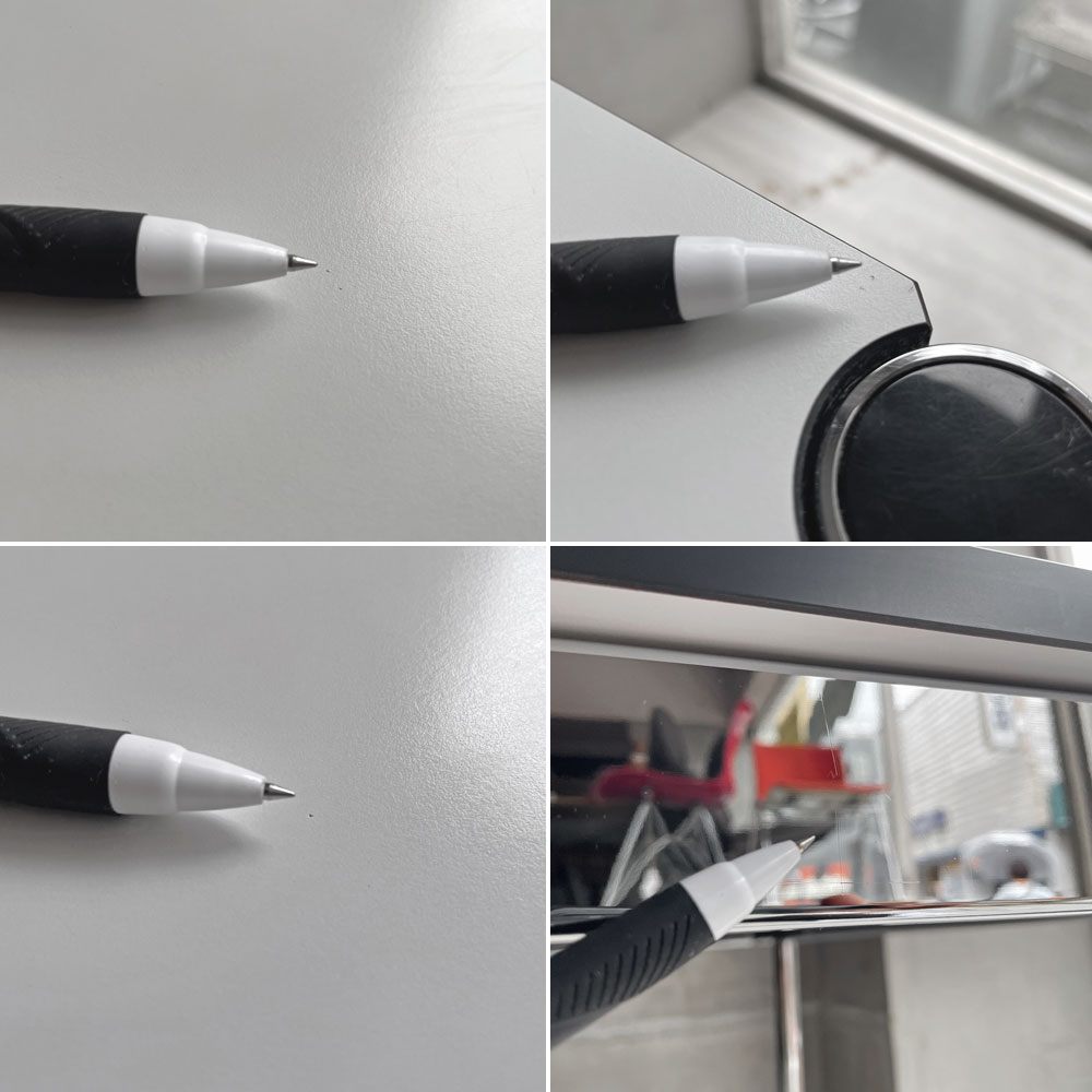 USMハラー USM Haller モジュラーファニチャー ハラーテーブル ワークデスク ダイニングテーブル W175cm パールグレーラミネート (ホワイト) 高さ調節機能付き スイス ♪
