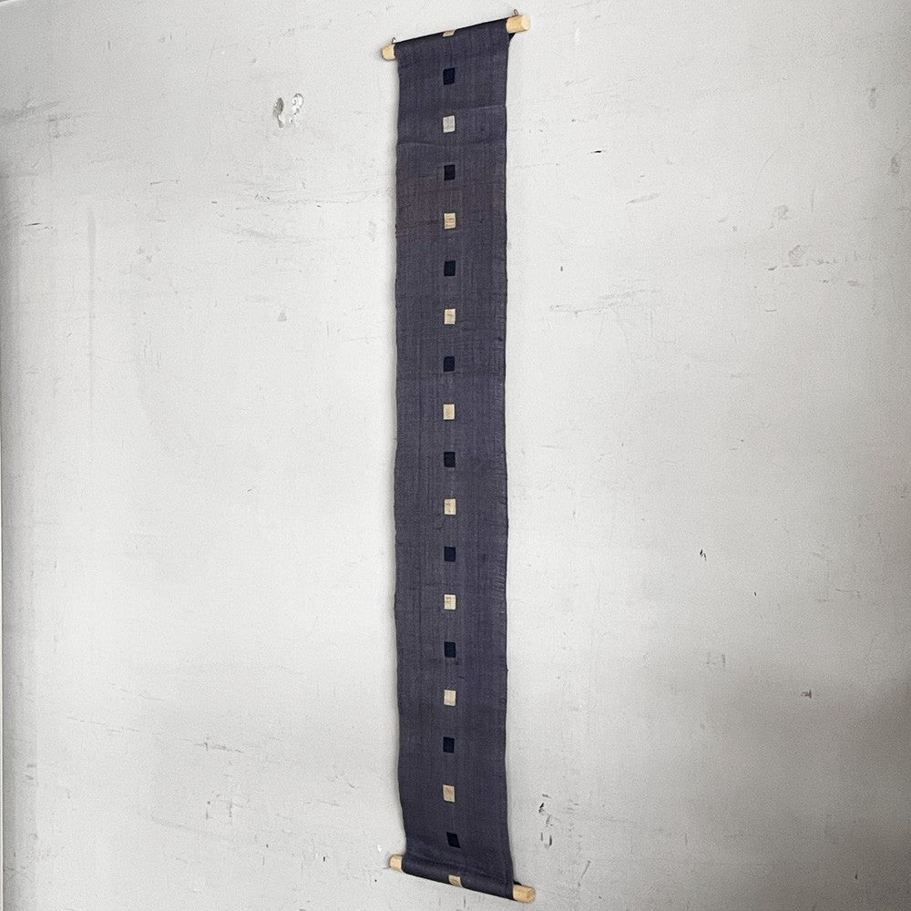 IONO 麻生地 細長4WAYタペストリー 追憶 青藤カラー テーブルランナー 110cm ■
