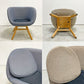 モモナチュラル Momo Natural モールドラウンドチェア MOLD ROUND M-ROUND CHAIR SO ダイニングチェア アルダー材 カバーリング 回転式 定価￥45,000- B ●