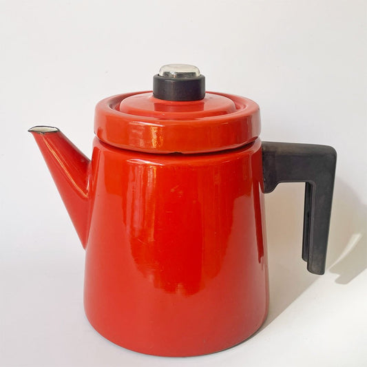 フィネル FINEL ペフトーリ Pehtoori エナメルコーヒーポット レッド Lサイズ 1.5L アンティ・ヌルメスニエミ フィンランド 北欧ビンテージ ★