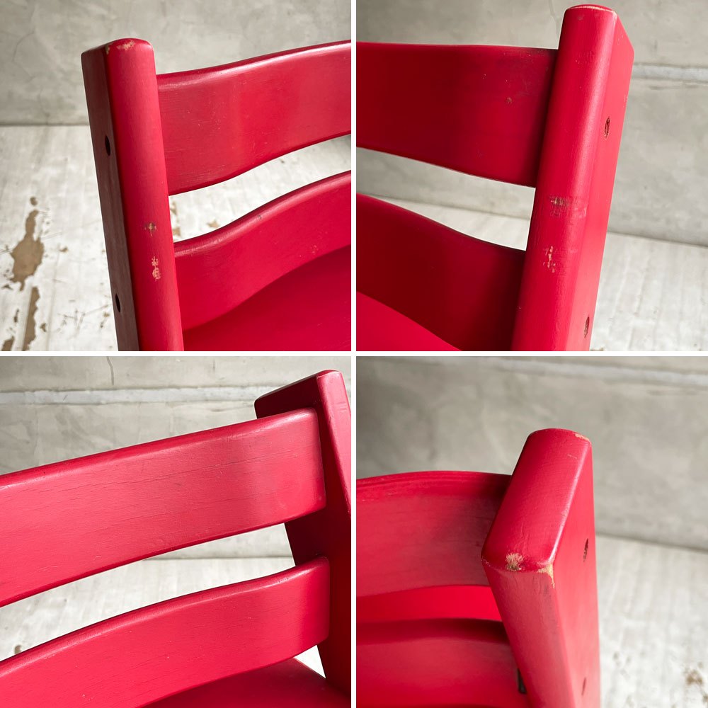 ストッケ STOKKE トリップトラップ TRIPP TRAPP ベビーチェア キッズチェア レッド S/N4～ ノルウェー 北欧家具 現状品 ♪
