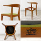 ウッドユーライクカンパニー WOOD YOU LIKE COMPANY アイチェア AI CHAIR アームチェア チェリー無垢材 ファブリック張替え済み ライトグリーン B ●