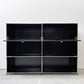 ユーエスエムハラー USMハラー USM Haller キャビネット オープンシェルフ 2列3段 ドロップダウンドア 鍵付き グラファイトブラック モダンデザイン スイス ●