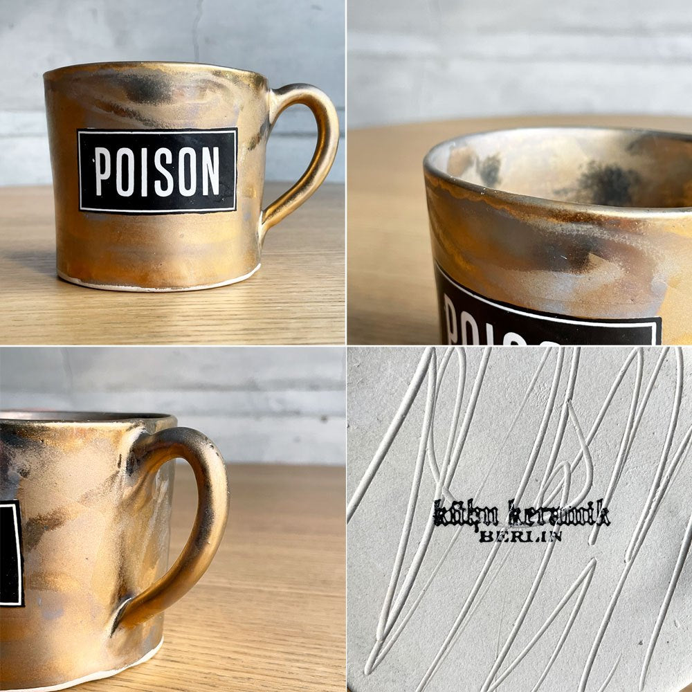 クーンケラミック Kuhn Keramik ポイズン POISON 毒 コーヒーカップ マグカップ ALICE medium coffee cup ゴールドコーティング 金メッキ ドイツ 希少 ♪