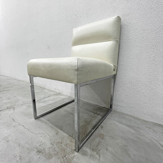 フェンディ・カーサ FENDI CASA エー・ビー・デュアメル AB Duhamel ダイニングチェア 本牛革 オフホワイト 参考価格 約45万～65万の品 E 〓