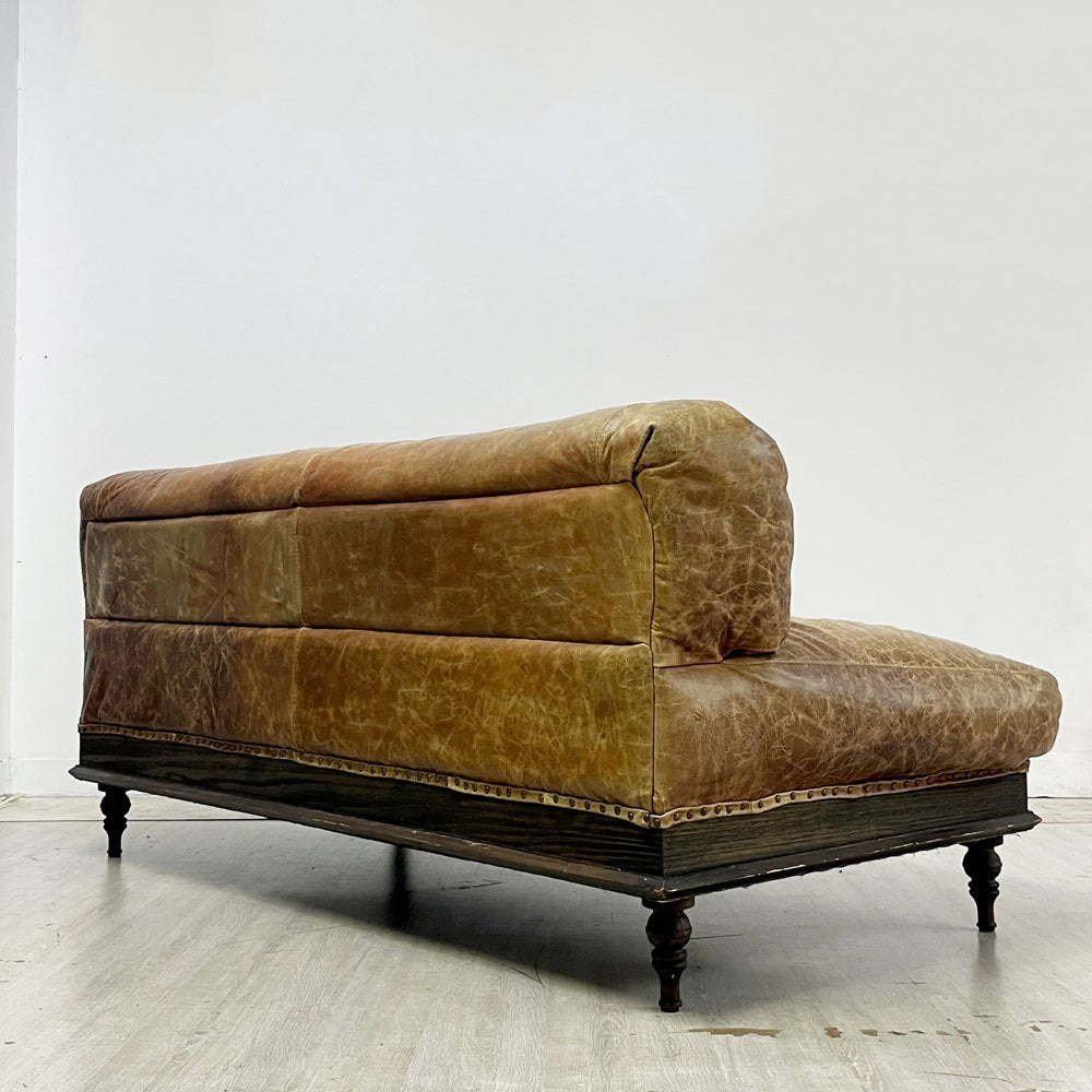 ジャーナルスタンダードファニチャー j.s.F ナンシー NANCY 2Pソファ 本革 フェザークッション W174cm 廃番 ●
